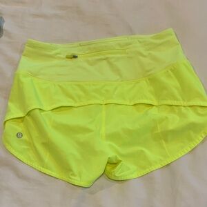 lululemon athletica Women's Neon Yellow Athletic Shorts